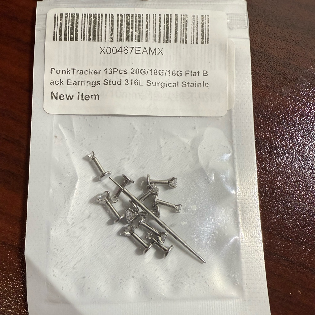 Silver Surgical Steel Earrings Set